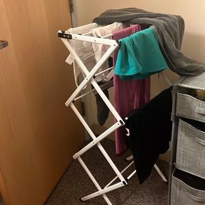 Clothing rack holder .